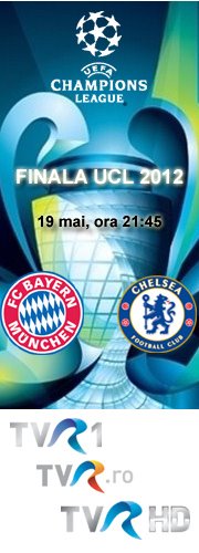 Finala Uefa Champions League - Bayern Munchen vs Chelsea Londra, ora 21:45, TVR1 Finala Uefa Champions League - Bayern Munchen vs Chelsea Londra, ora 21:45, TVR1